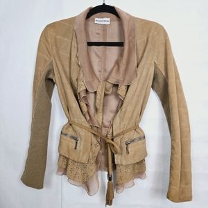 Michele Negri short suede jacket